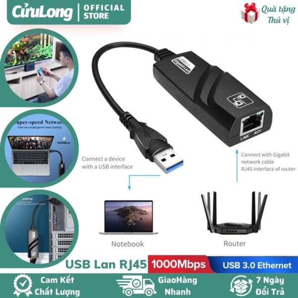 chuyển đổi usb sang lan RJ45