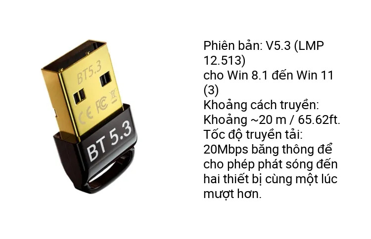 usb không dây bluetooth 5.3