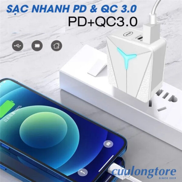 Cốc sạc nhanh 3 cánh sao