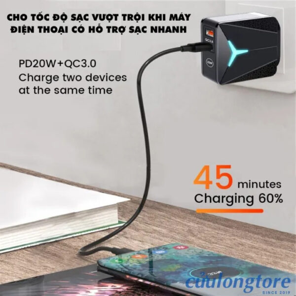 Cốc sạc nhanh 3 cánh sao