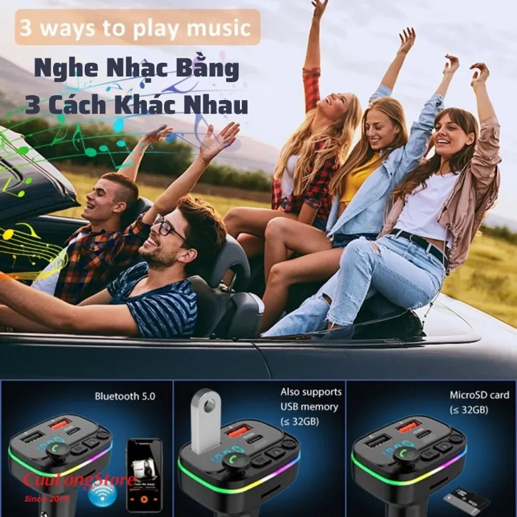 tẩu sạc ô tô Bluetooth