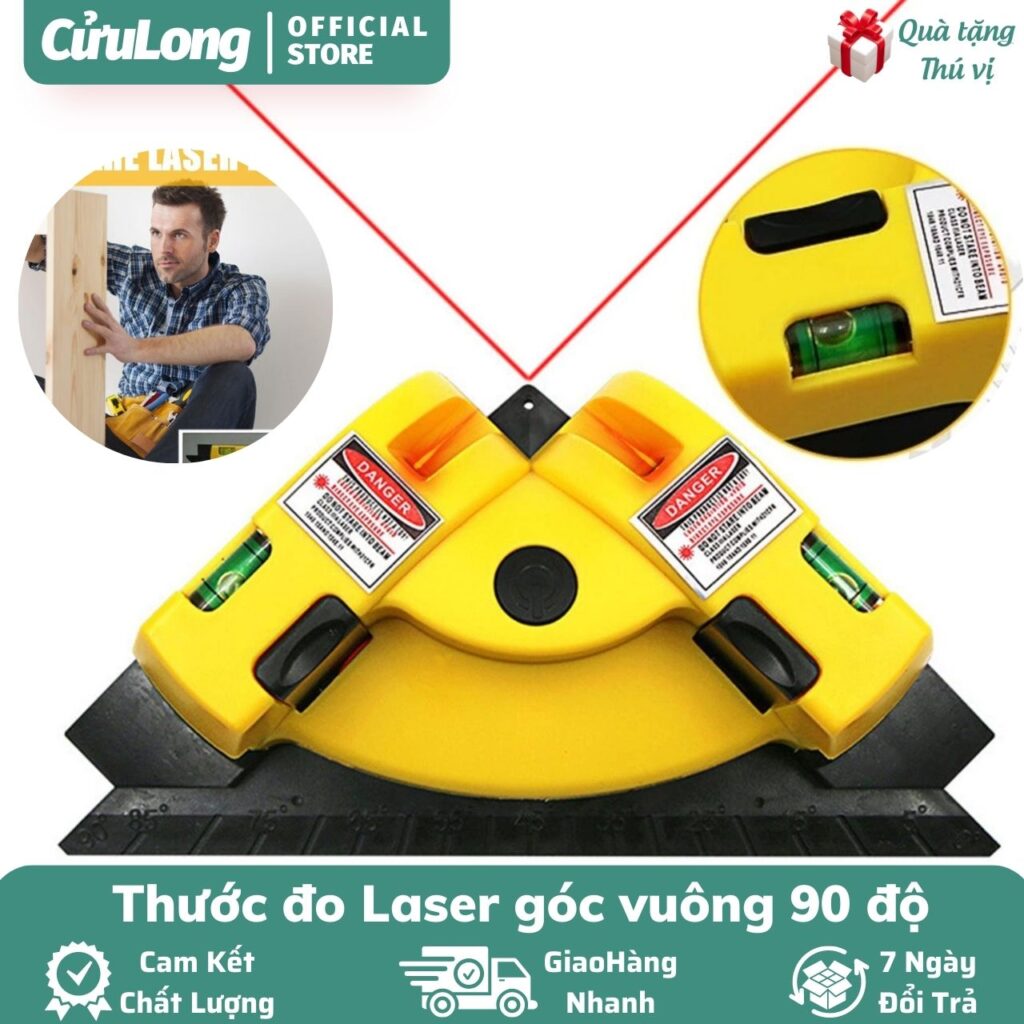 Thước Đo Góc Vuông Laser Đa Năng, máy ke góc điện tử thước li vô cân ...