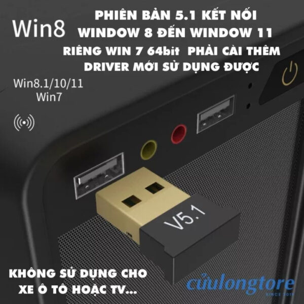 usb không dây bluetooth 5.3