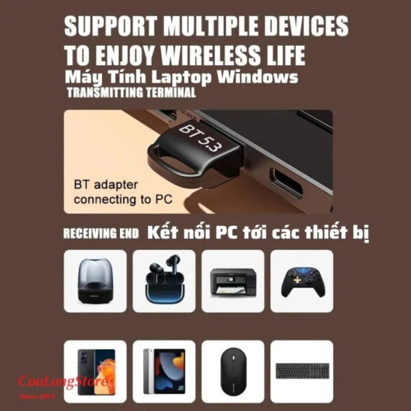 usb không dây bluetooth 5.3