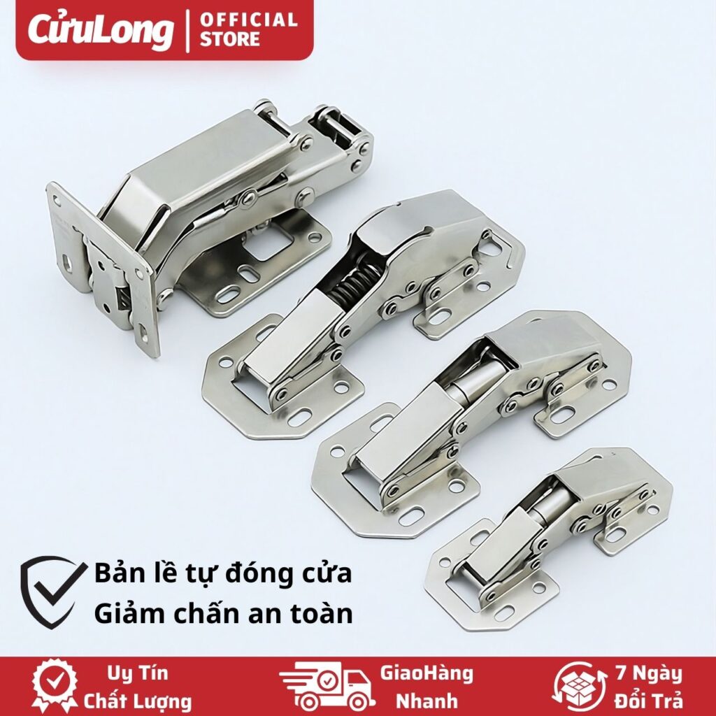 Bản Lề Tự Động Đóng Cửa 90 độ inox bản lề ếch tự gập giảm chấn khoá an ...