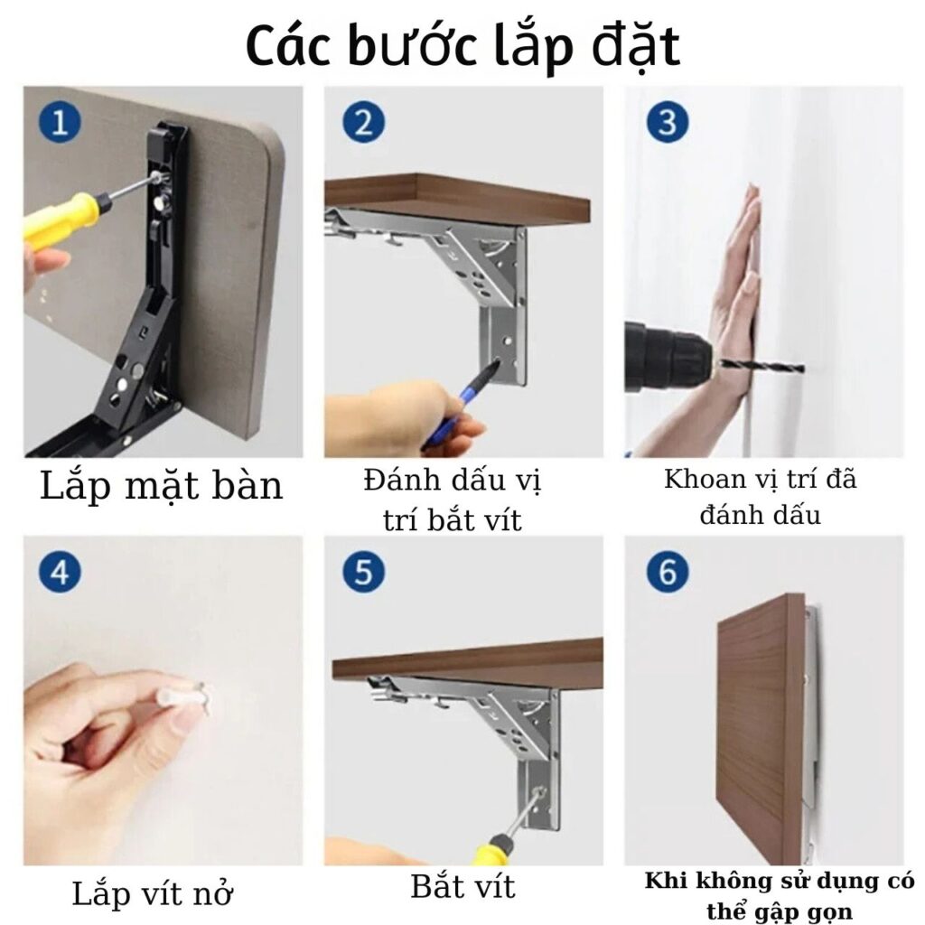 Pát đỡ kệ gỗ ke chữ L chịu lực giá đỡ gấp gọn thông minh thép không gỉ ...